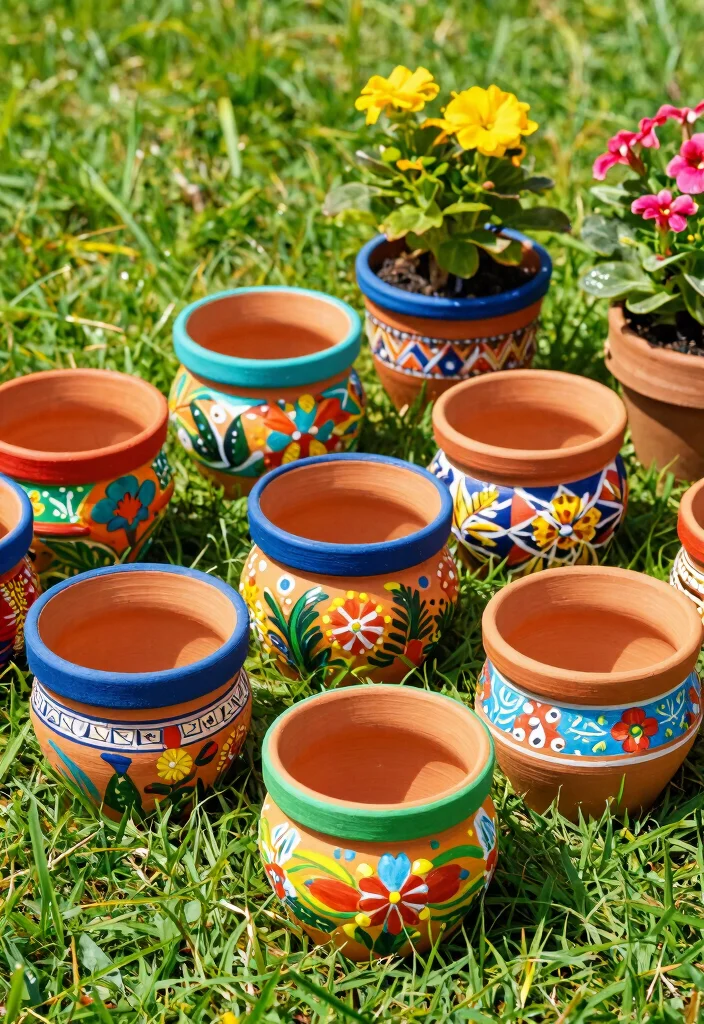 12 Clay Flower Pot Ideas That Drain Well and Don't Crack - 3. Hand-Painted Beauties: Personal Touch 1