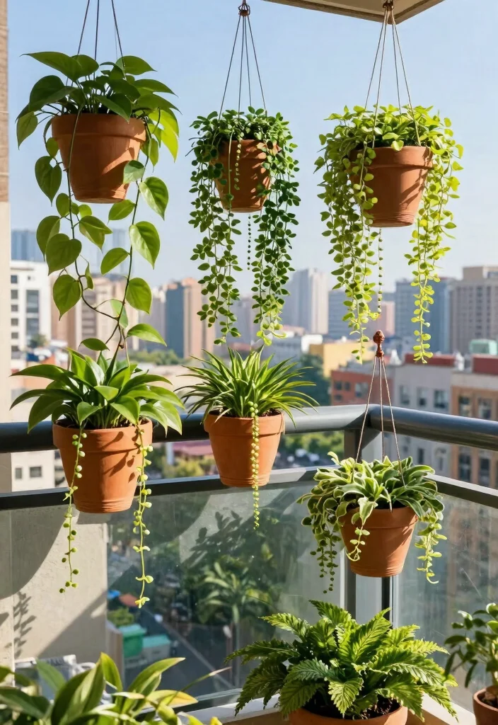 12 Clay Flower Pot Ideas That Drain Well and Don't Crack - 5. Hanging Clay Pots: Sky-High Greens 1