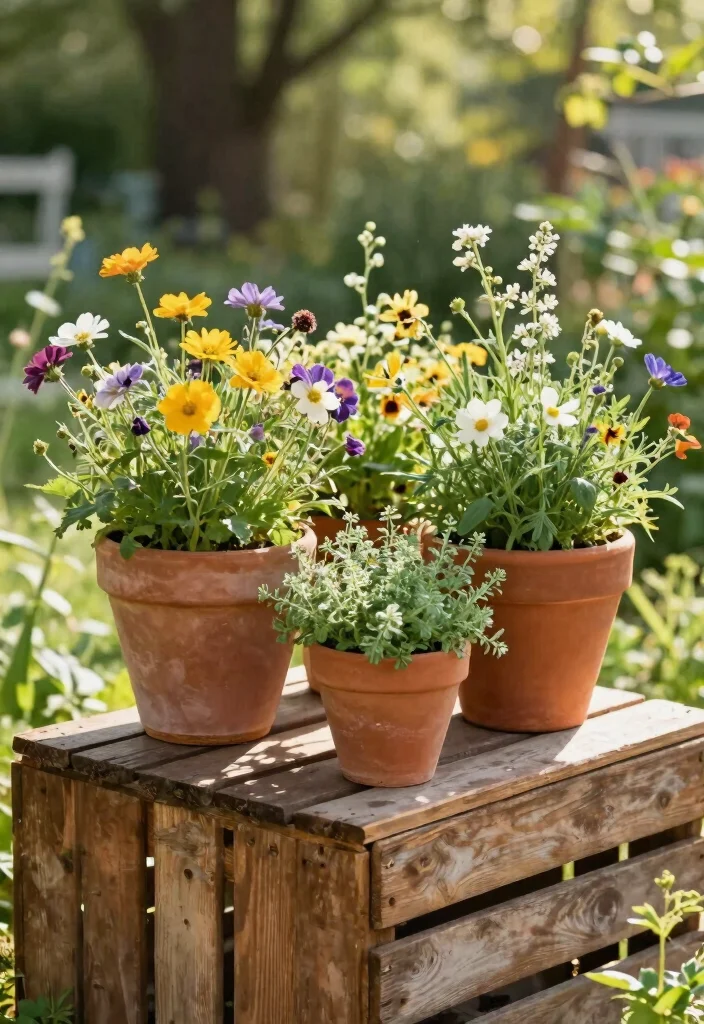 12 Clay Flower Pot Ideas That Drain Well and Don't Crack - 7. Rustic Outdoor Displays: Nature's Charm 1