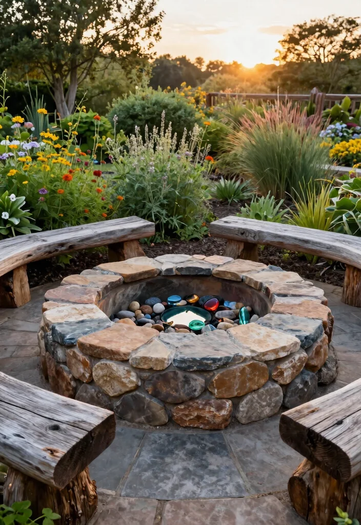 12 Fire Pit Garden Ideas Backyard Designs That Don't Need Gas Lines - 1. Eco-Friendly Stone Fire Pit 1
