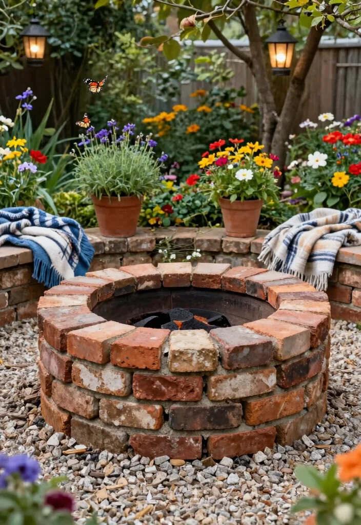 12 Fire Pit Garden Ideas Backyard Designs That Don't Need Gas Lines - 2. DIY Fire Pit from Old Bricks 1