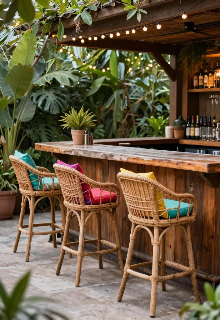 12 Outdoor Bar Stools That Don't Rust or Fade - 4. Wicker Bar Stools: Chic and Cozy 1