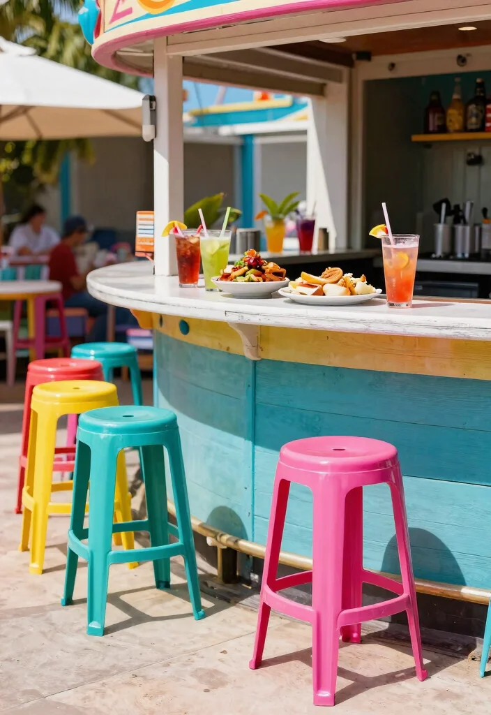 12 Outdoor Bar Stools That Don't Rust or Fade - 7. Plastic Bar Stools: Affordable and Functional 1