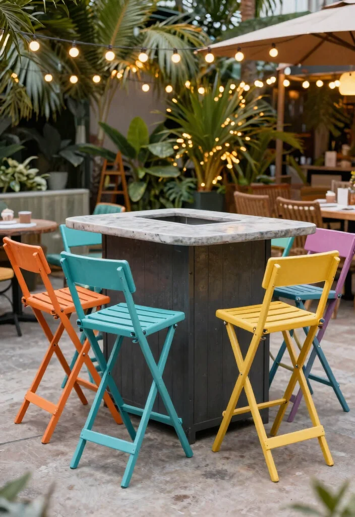 12 Outdoor Bar Stools That Don't Rust or Fade - 9. Foldable Bar Stools: Space-Saving Solutions 1