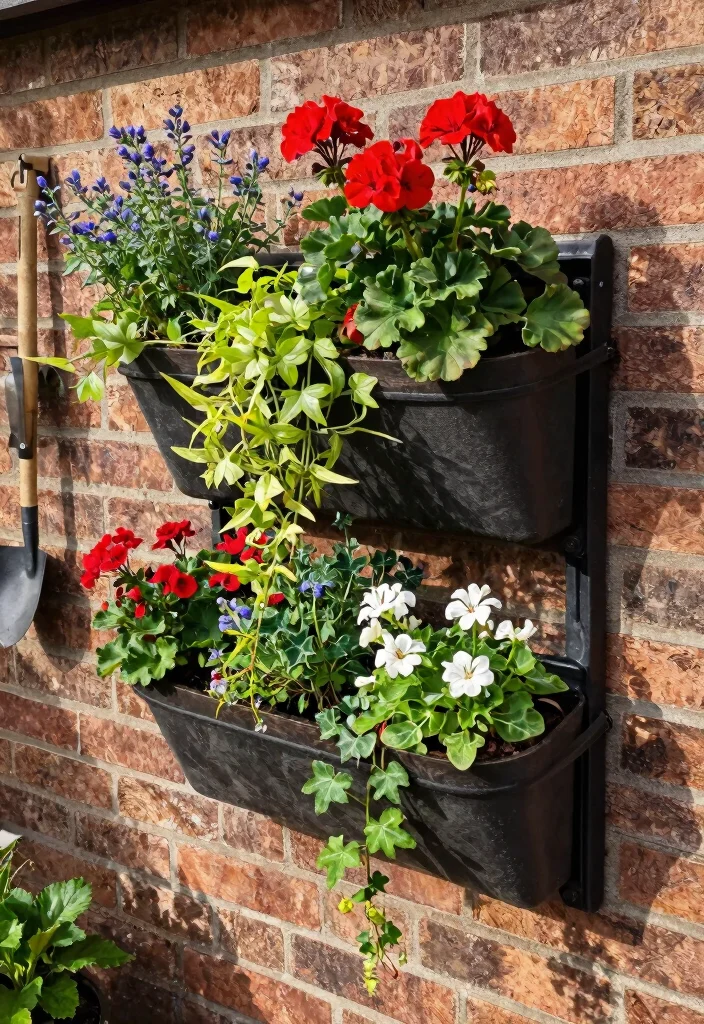 12 Outdoor Flower Stand Ideas That Display Plants at Every Height - 3. Vertical Wall Planters 1