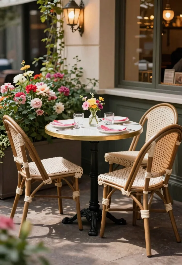 12 Outdoor Lounge Furniture Ideas That Handle Rain and Sun - 11. Chic Bistro Sets 1