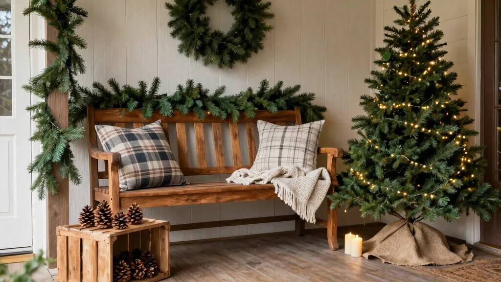 12 Rustic Christmas Porch Decorating Ideas on a Budget
