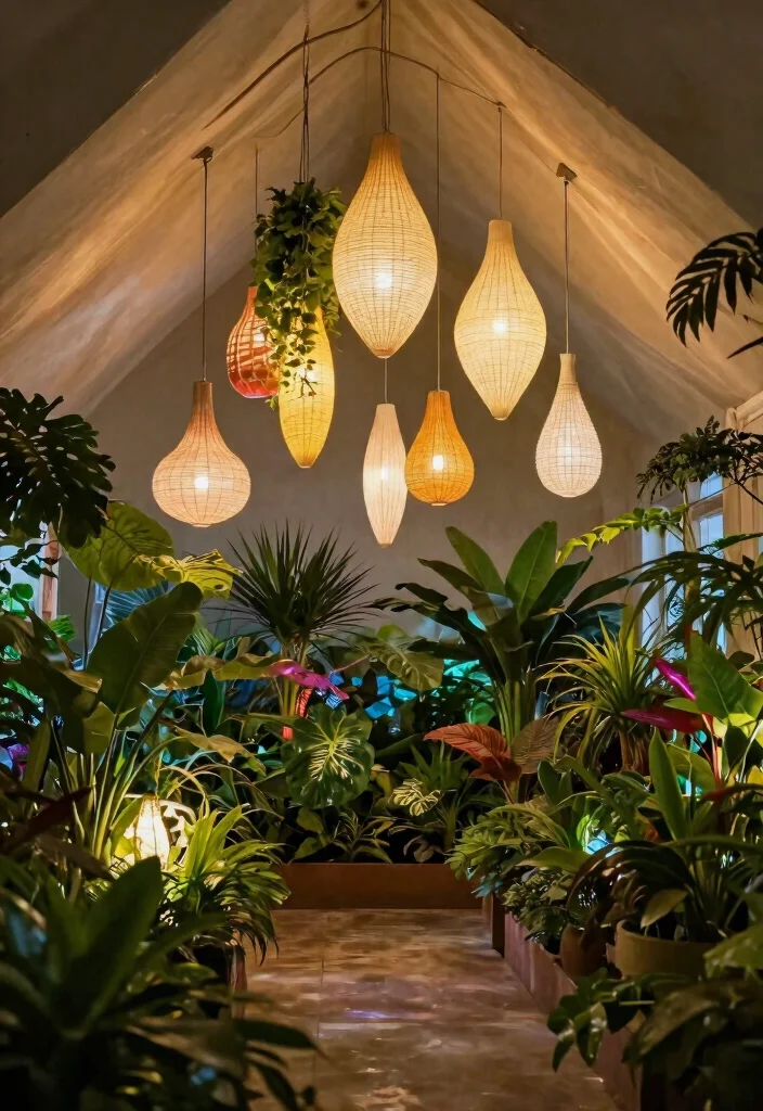 12 Sloped Ceiling Lighting Ideas That Brighten Every Corner - 12. Artistic Fixtures for a Unique Statement 1