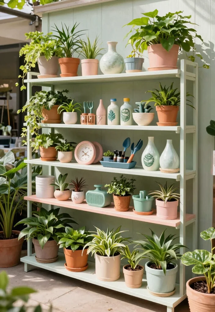 12 Space-Saving Outdoor Bodega Ideas for Your Patio - 10. Outdoor Shelving for Display and Storage 1