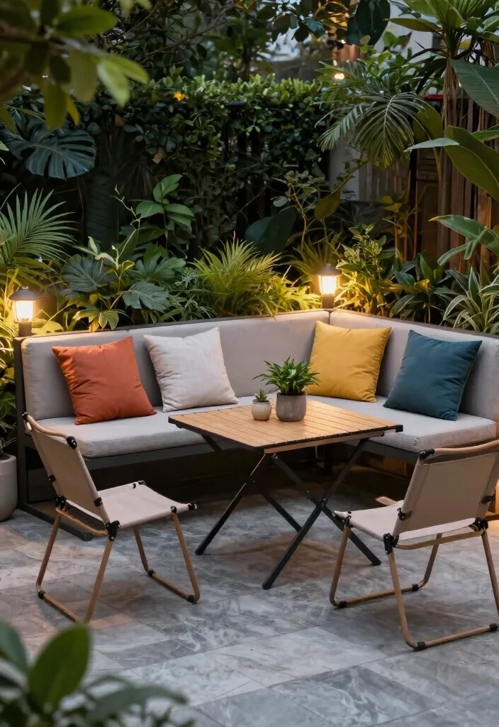 12 Space-Saving Outdoor Bodega Ideas for Your Patio - 2. Multi-Functional Outdoor Furniture 1