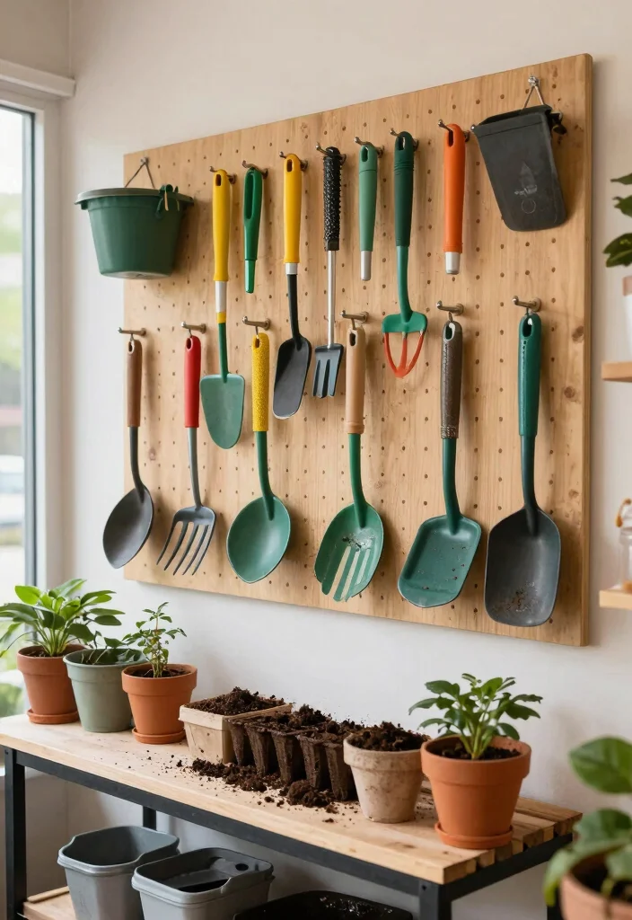 12 Space-Saving Outdoor Bodega Ideas for Your Patio - 4. Garden Tool Organization 1