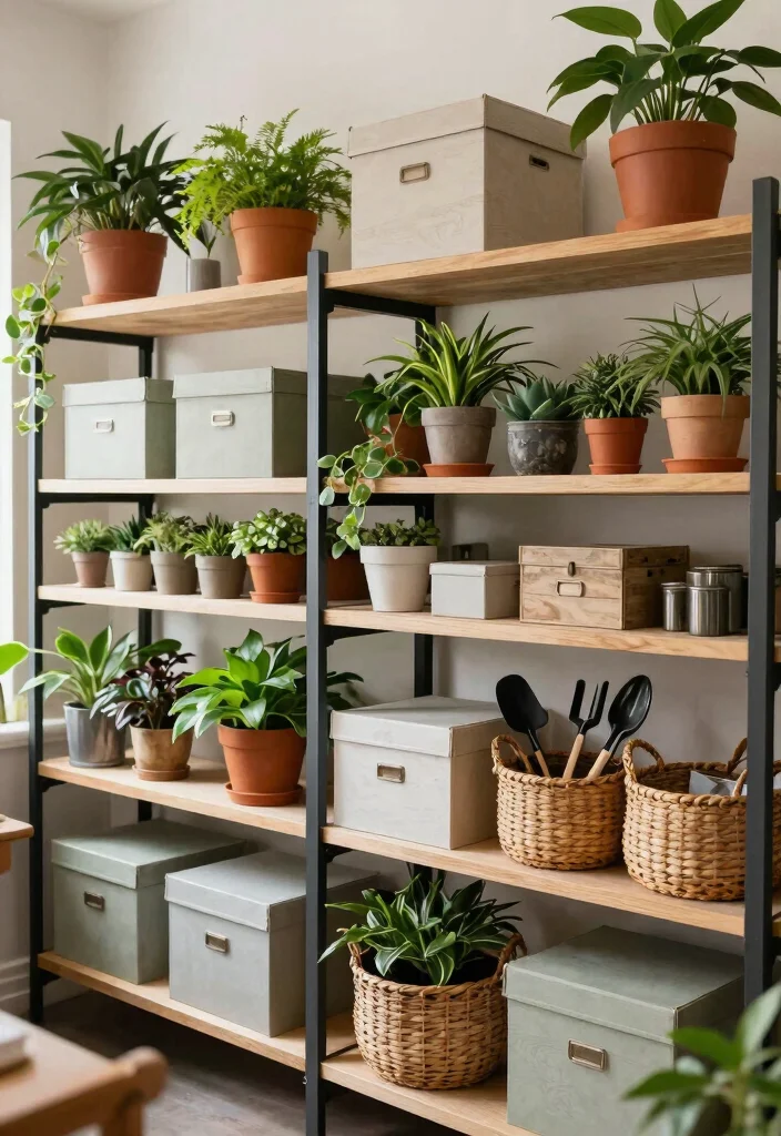 12 Space-Saving Outdoor Bodega Ideas for Your Patio - 6. Functional Decor for Garden Aesthetics 1
