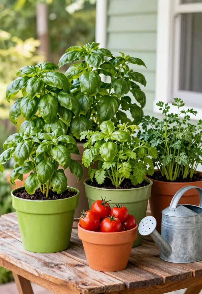 12 Spring Front Porch Ideas That Transition Easily From Winter - 5. Herb and Vegetable Container Gardens 1