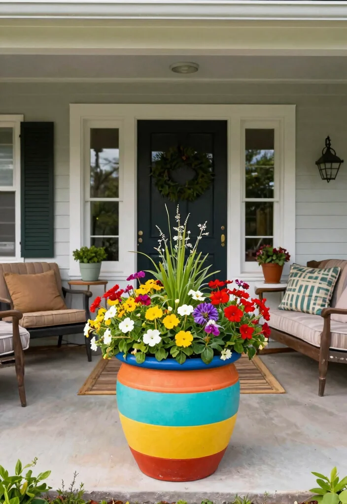 12 Spring Front Porch Ideas That Transition Easily From Winter - 8. Use of Focal Points 1