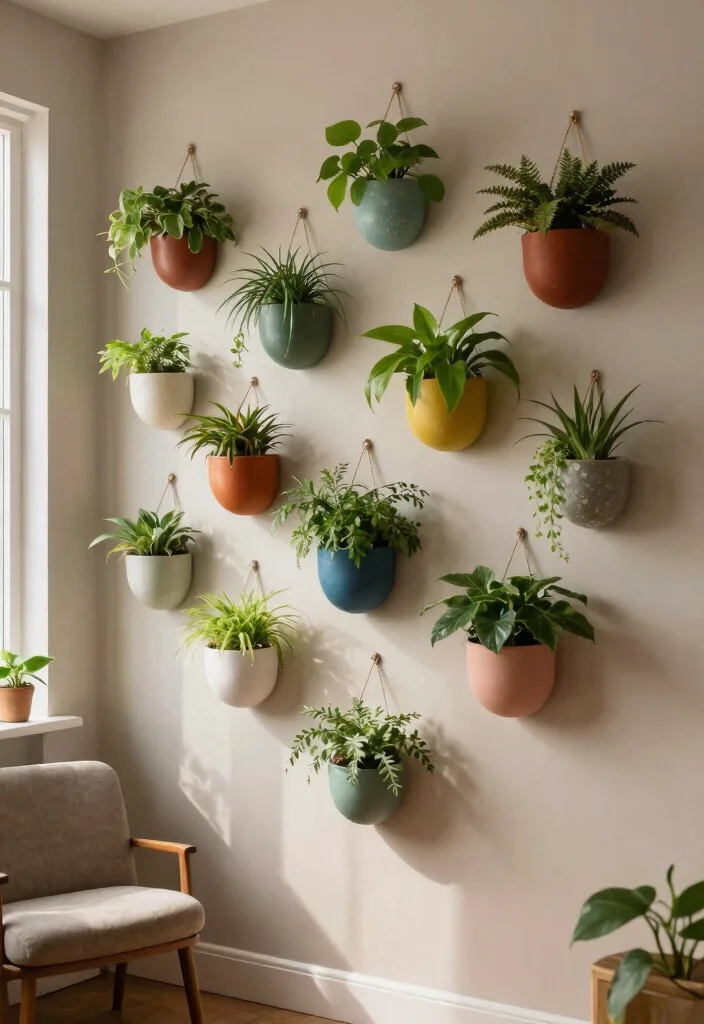14 Ceiling Hanging Decor Ideas for Renters Who Can't Drill Into Joists - 4. Wall-mounted Hanging Planters 1
