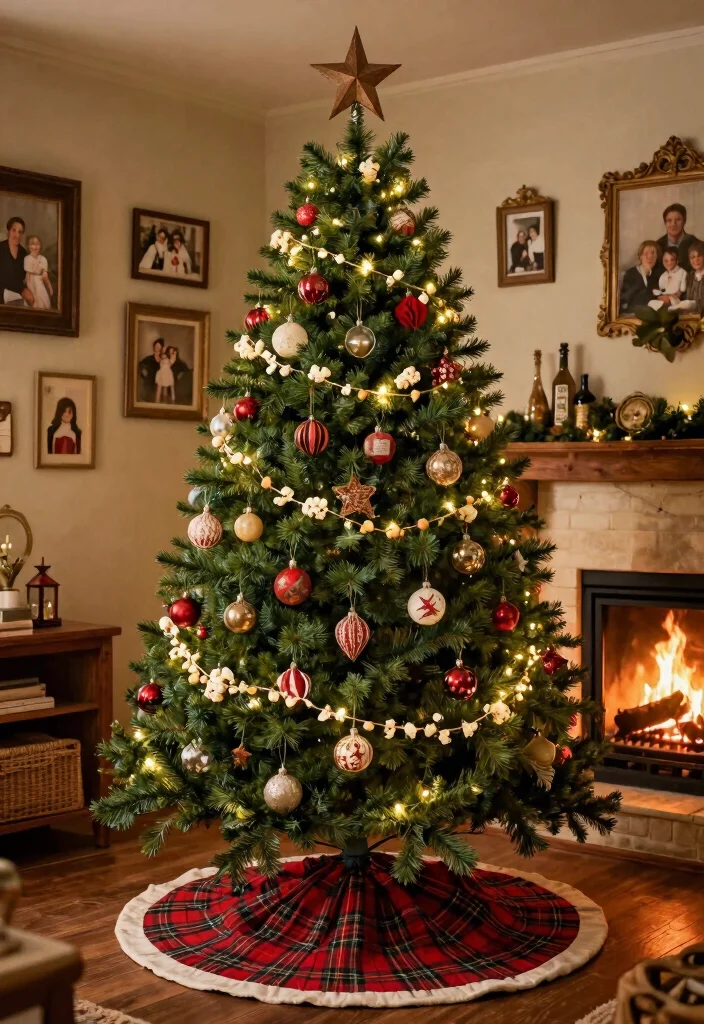 14 Farmhouse Christmas Tree Ideas That Feel Rustic Without Looking Messy - 3. Vintage Farmhouse Charm 1