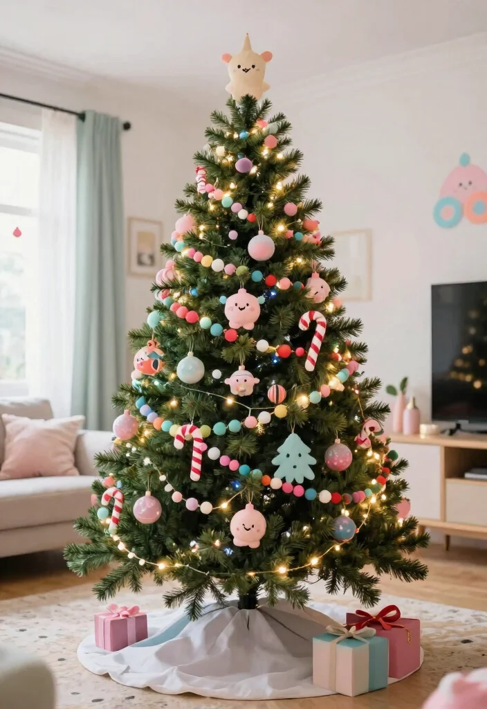 14 Farmhouse Christmas Tree Ideas That Feel Rustic Without Looking Messy - 6. Whimsical Playful Touch 1
