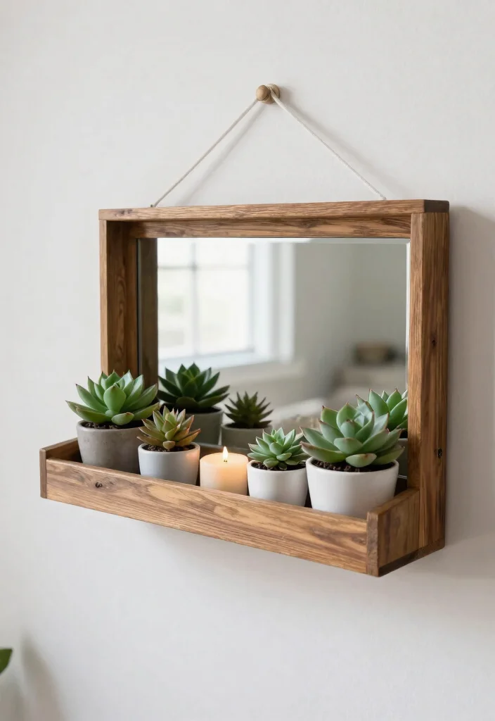 14 Farmhouse Mirror Wall Decor Ideas That Fill Big Empty Walls - 14. Decorative Mirror Trays 1