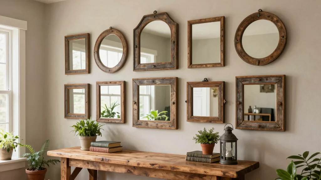 14 Farmhouse Mirror Wall Decor Ideas That Fill Big Empty Walls