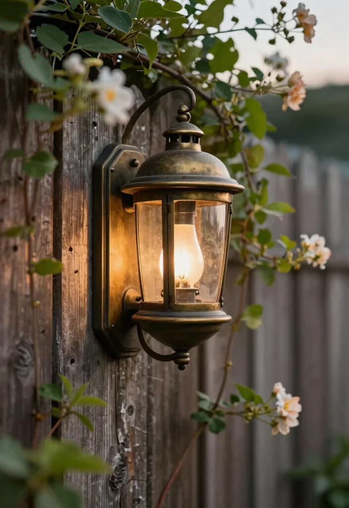 14 Farmhouse Wall Sconces That Work Without Hardwiring - 1. Vintage Lantern Style Sconce 1
