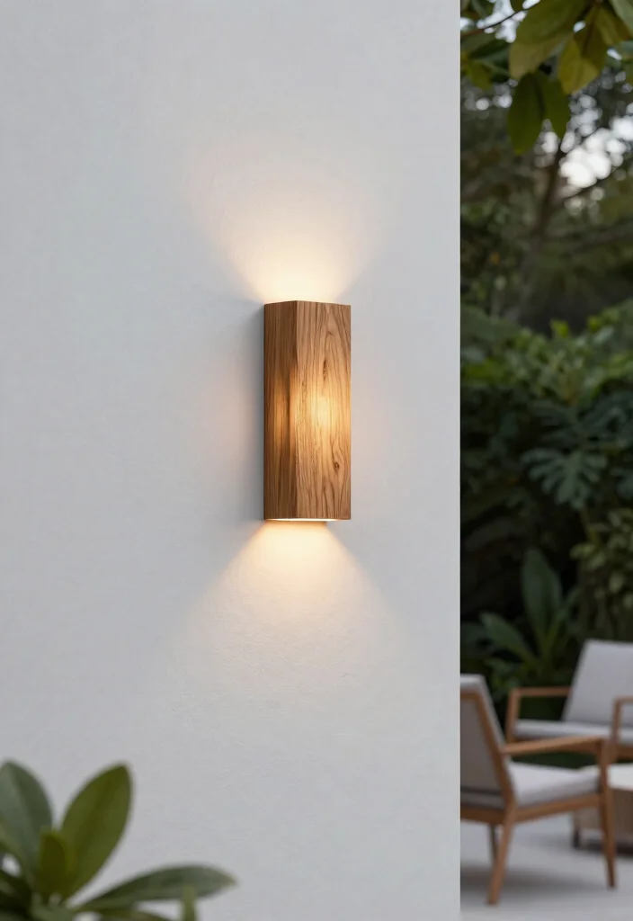 14 Farmhouse Wall Sconces That Work Without Hardwiring - 11. Modern Farmhouse Wooden Sconce 1