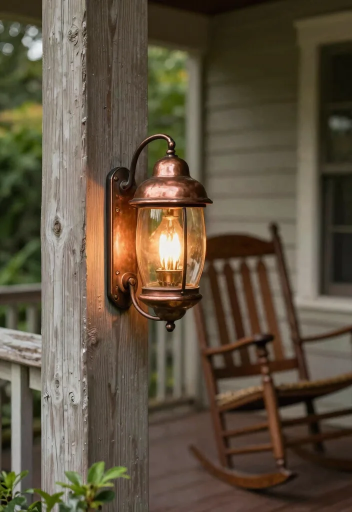 14 Farmhouse Wall Sconces That Work Without Hardwiring - 12. Antique Copper Sconce 1