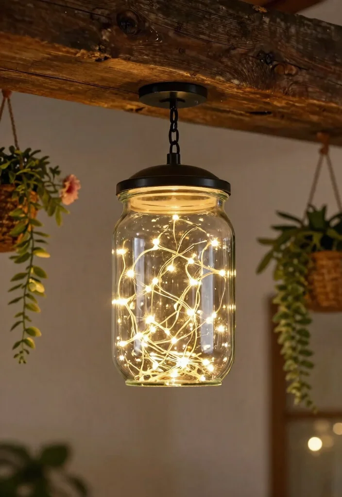 14 Farmhouse Wall Sconces That Work Without Hardwiring - 14. Elegant Glass Jar Sconce 1
