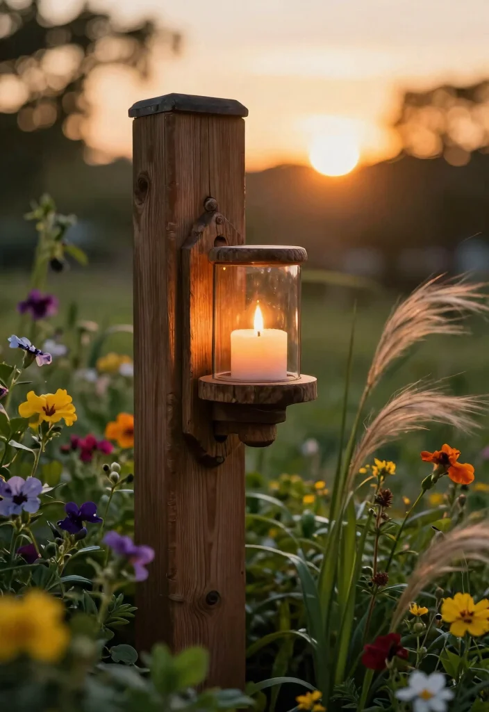 14 Farmhouse Wall Sconces That Work Without Hardwiring - 4. Rustic Candle Holder Sconce 1