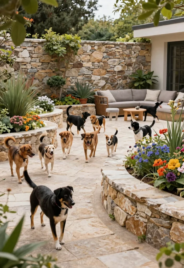 14 Outdoor Dog Runs That Give Your Pup Room Without Digging Up Grass - 6. Natural Stone Walls: Strength Meets Beauty 1
