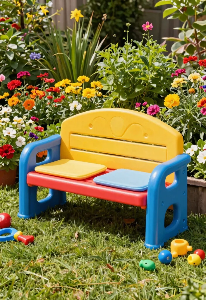 14 Outdoor Storage Bench Ideas That Keep Cushions Dry and Organized - 13. Colorful Plastic Outdoor Storage Bench 1