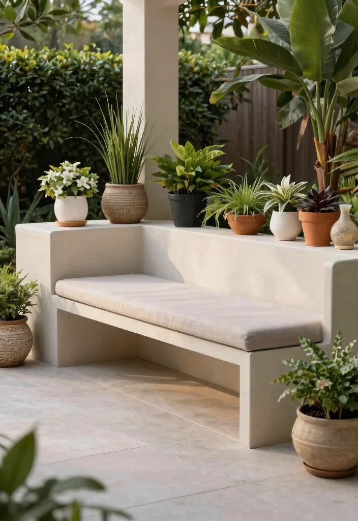 14 Outdoor Storage Bench Ideas That Keep Cushions Dry and Organized - 9. Built-In Storage Benches for Patios 1