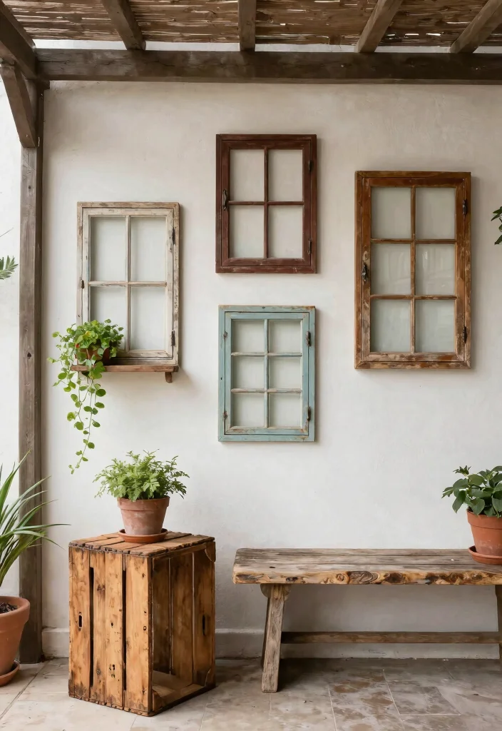 14 Pergola Decor Ideas That Add Shade Without Full Walls - 10. Upcycled Decor 1