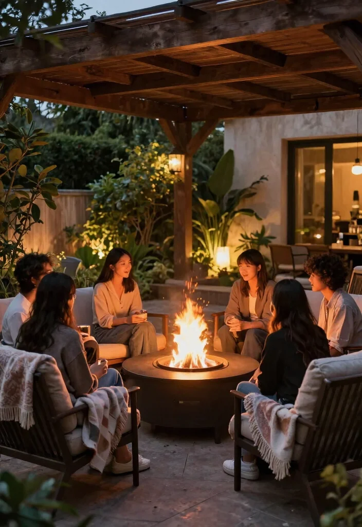 14 Pergola Decor Ideas That Add Shade Without Full Walls - 8. Fire Pit Area 1