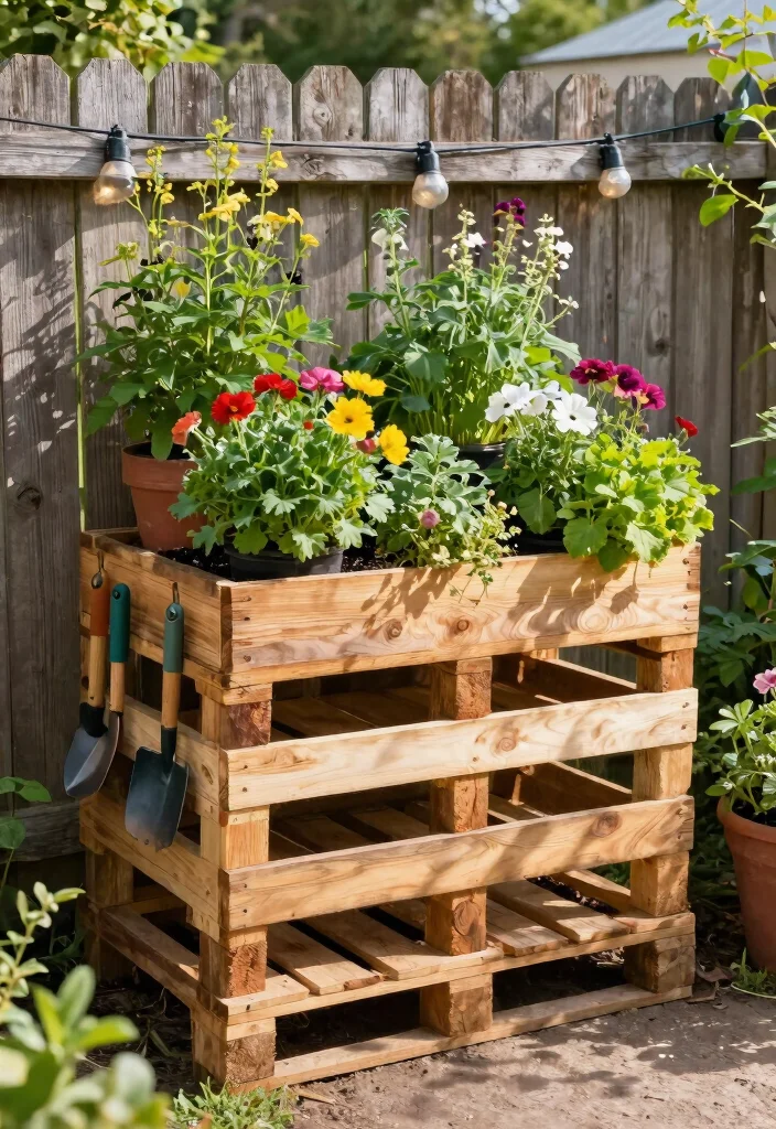 14 Planter Box Ideas on a Budget That Look High-End - 1. Vertical Pallet Planter 1