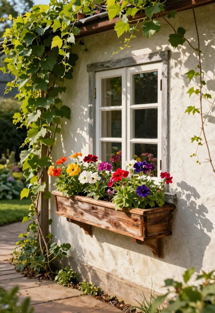 14 Planter Box Ideas on a Budget That Look High-End - 14. Rustic Window Box Planters 1