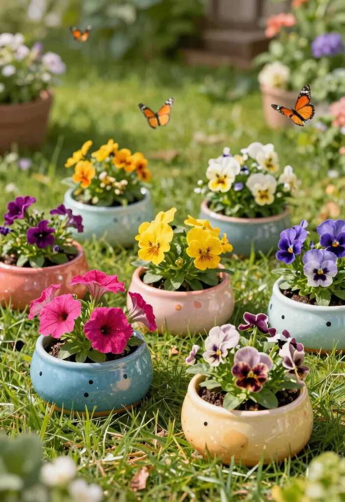 15 Dog Bowl Planter Ideas That Keep Food Off the Ground Outside - 2. Colorful Ceramic Dog Bowls 1