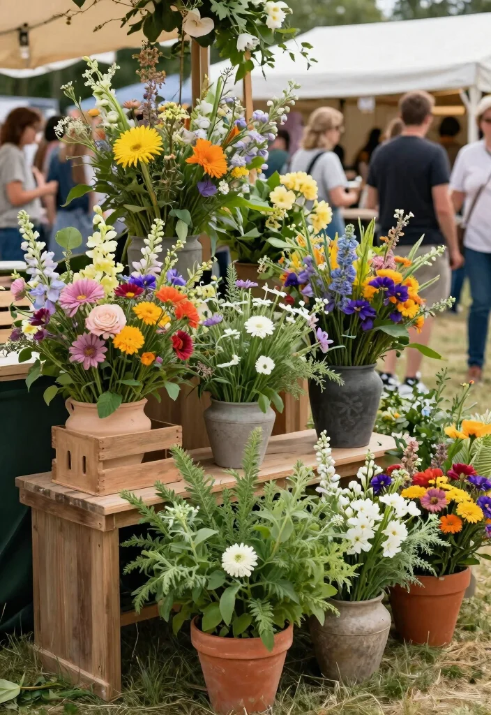 15 Festival Decorations Outdoor That Survive Wind and Rain - 14. Eco-Friendly Floral Arrangements 1