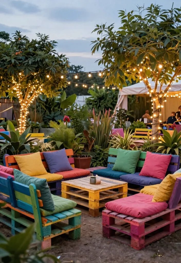 15 Festival Decorations Outdoor That Survive Wind and Rain - 2. Upcycled Garden Furniture 1