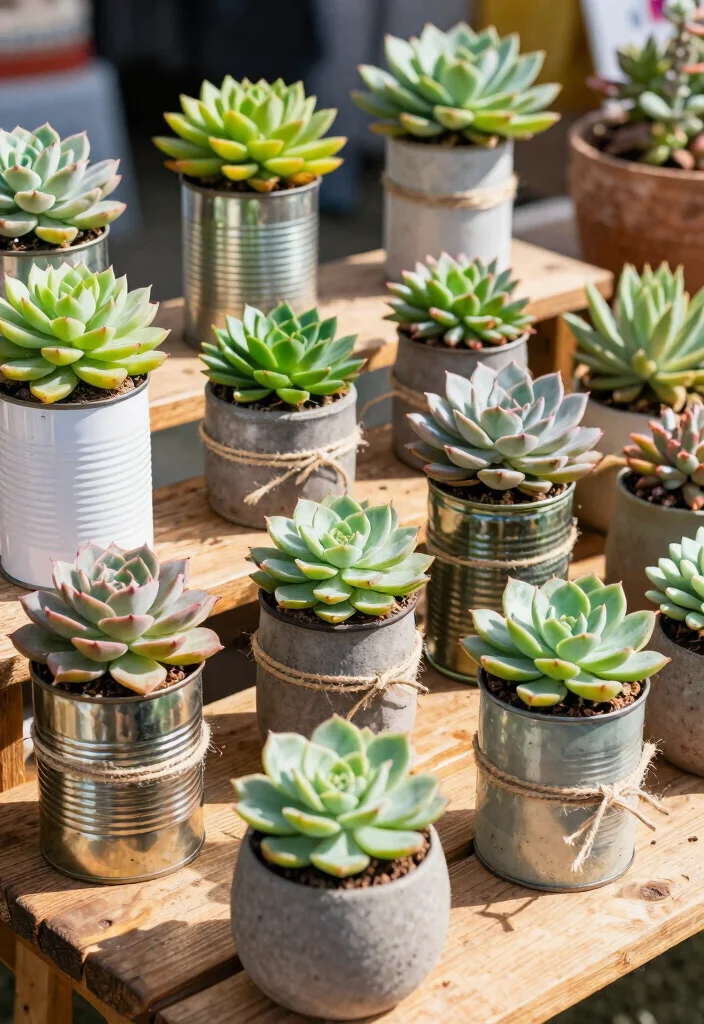15 Festival Decorations Outdoor That Survive Wind and Rain - 4. Durable Succulent Arrangements 1
