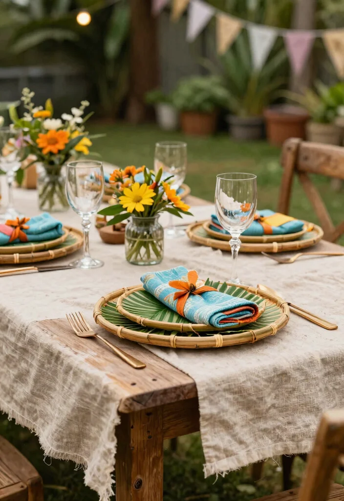 15 Festival Decorations Outdoor That Survive Wind and Rain - 8. Eco-Friendly Tableware 1