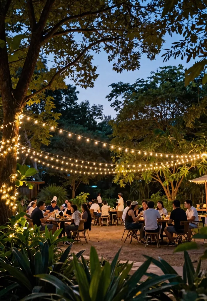 15 Festoon Lights Backyard Ideas That Hang Without Permanent Posts - 8. Bring in Tension Cables 1