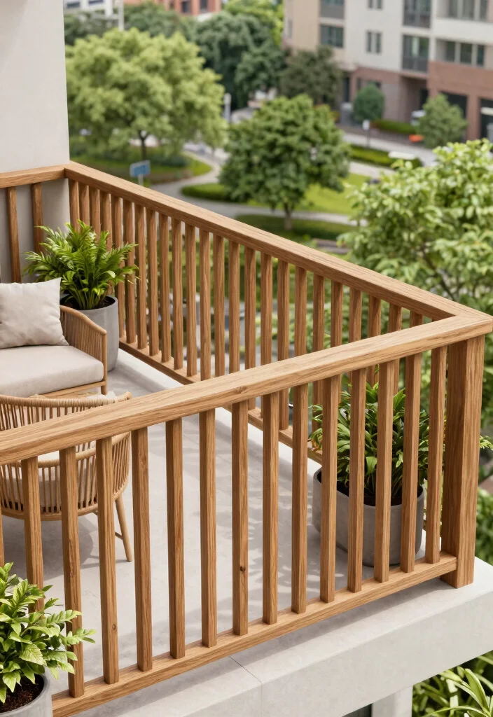 15 MS Railing Design Balcony Ideas That Meet Code and Look Modern - 11. Eco-Friendly Composite Railings 1