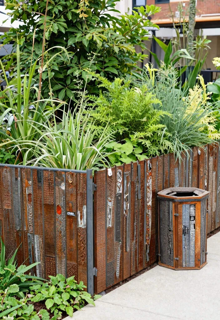 15 Metal Panel Fence Ideas That Go Up Fast and Last for Years - 10. Eco-Friendly Metal Fencing 1