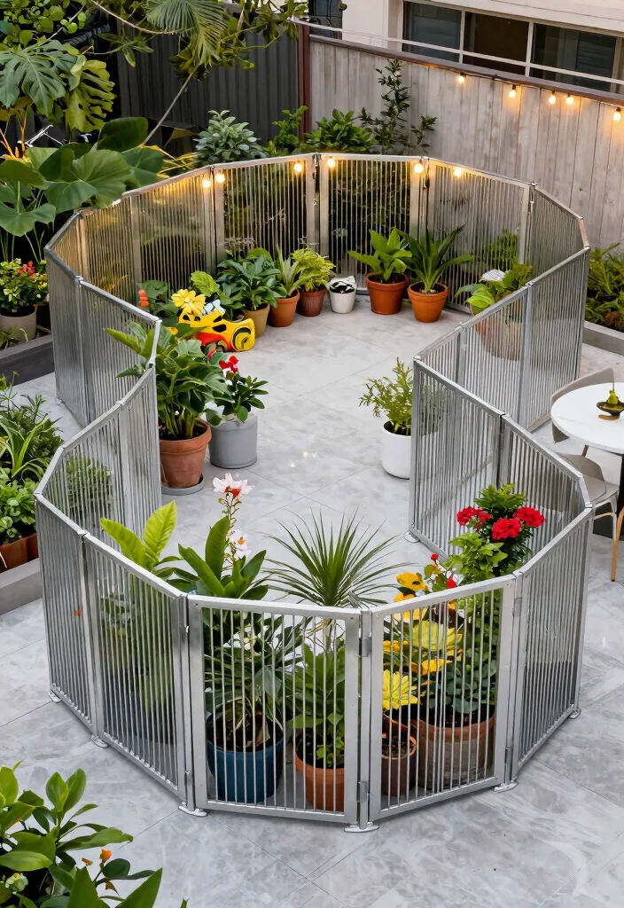 15 Metal Panel Fence Ideas That Go Up Fast and Last for Years - 11. Customizable Modular Fencing 1