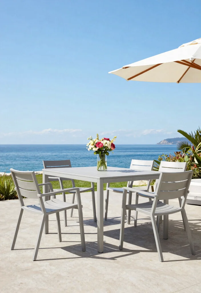 15 Metal Patio Furniture Sets That Don't Rust or Need Repainting - 1. Coastal Chic: A Sleek Aluminum Set 1