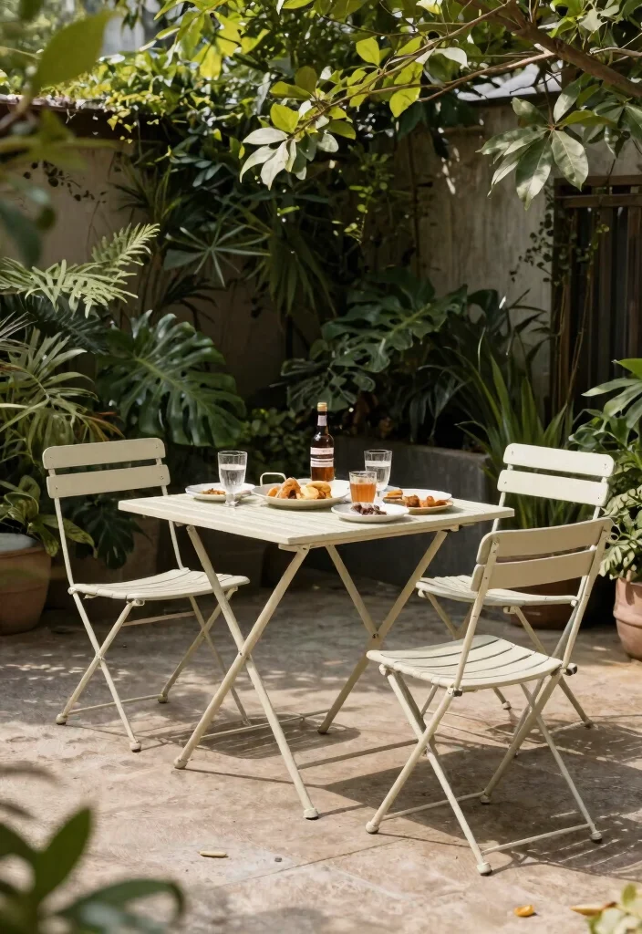 15 Metal Patio Furniture Sets That Don't Rust or Need Repainting - 15. Versatile and Practical: Folding Metal Sets 1