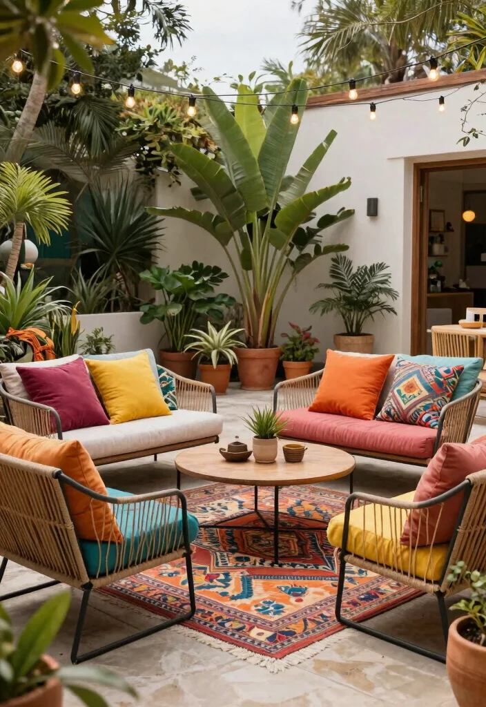 15 Metal Patio Furniture Sets That Don't Rust or Need Repainting - 4. Bohemian Breeze: Woven Steel Frame Sets 1