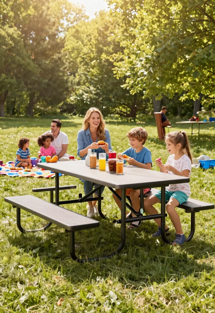15 Metal Patio Furniture Sets That Don't Rust or Need Repainting - 9. Family Friendly: Durable Metal Picnic Sets 1