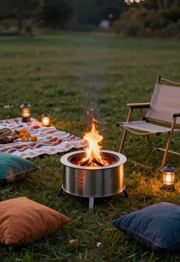 15 Simple Fire Pit Ideas for Your Backyard Without a Full Build-Out - 1. Portable Campfire Pit 1