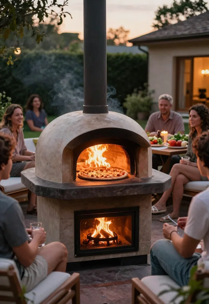 15 Simple Fire Pit Ideas for Your Backyard Without a Full Build-Out - 12. Fire Pit with a Pizza Oven 1
